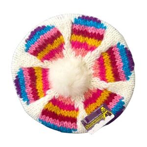 Snowman Knitted Beret Style Hat